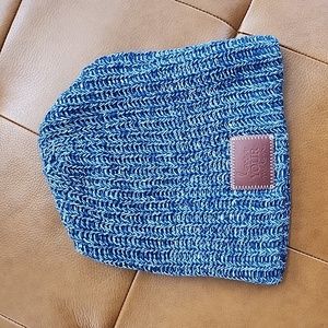 Love Your Melon knit hat. Navy/White.